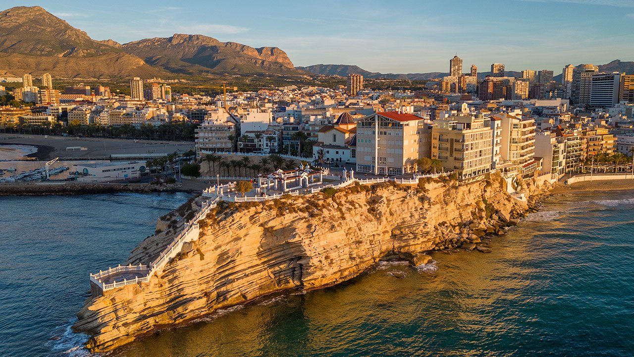 Vista panorámica casco antiguo Benidorm