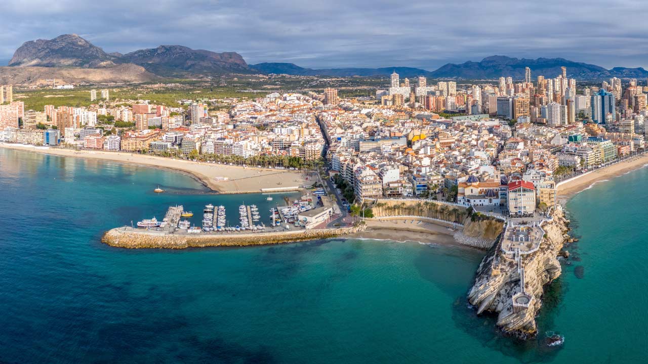 Vistas aéreas costa de Benidorm 