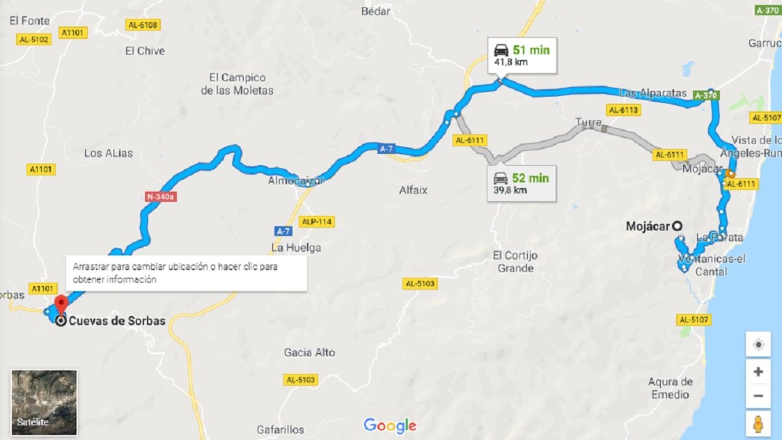 Mapa Sorbas