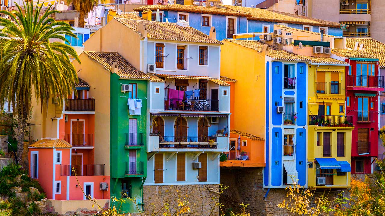 Casas de colores en Villajoyosa