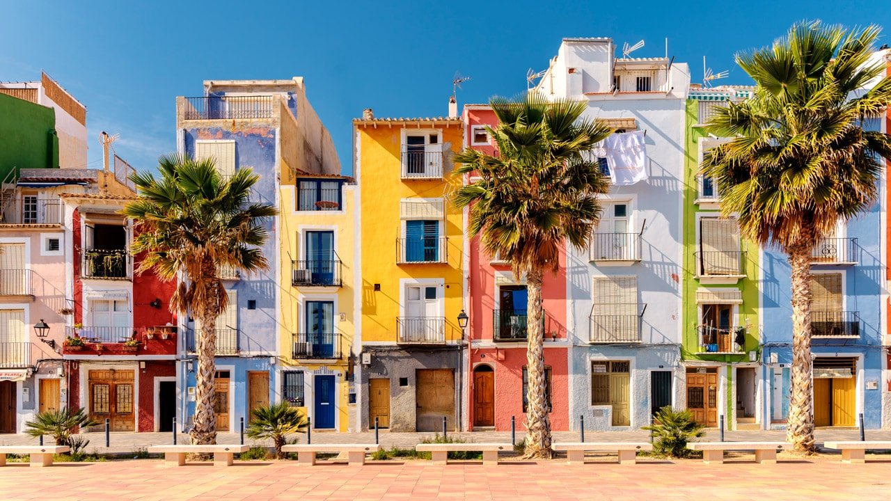 Casas de colores en Villajoyosa