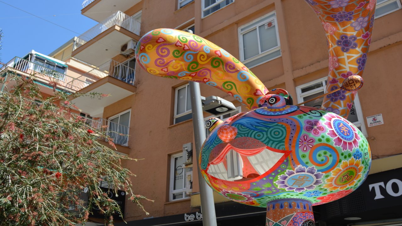 Conejo de colores