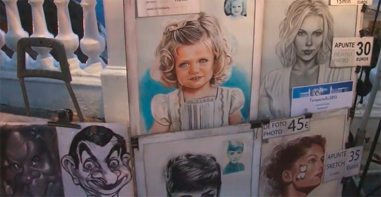 Artesanía en el mercadillo del Castillo de Benidorm