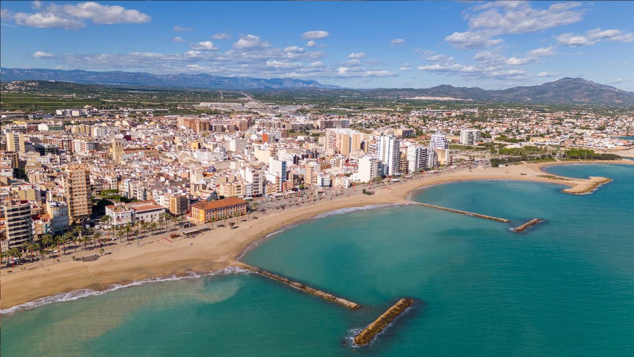 Vista aérea playas Vinaroz