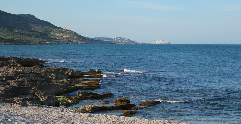 Playa naturista el Ruso en Peñíscola