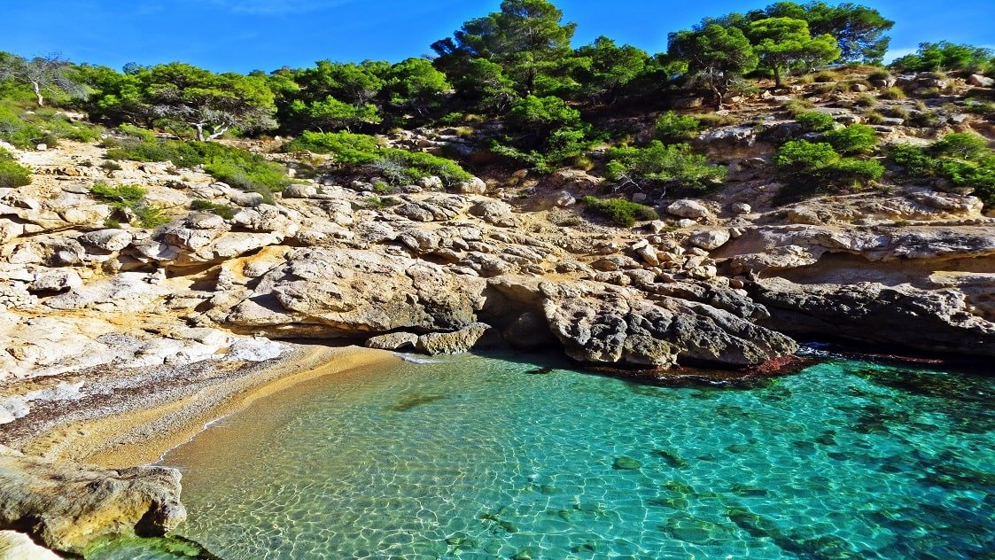 Cala Racó del Conill entre Benidorm y Villajoyosa