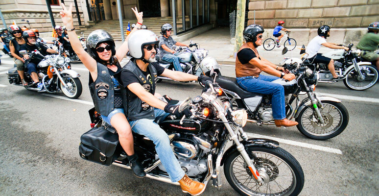 Harleys en ruta Conducción motocicletas Harley Davidson