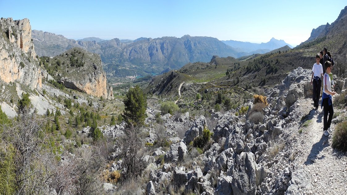 Llegando a la Font de la Forata de Aitana