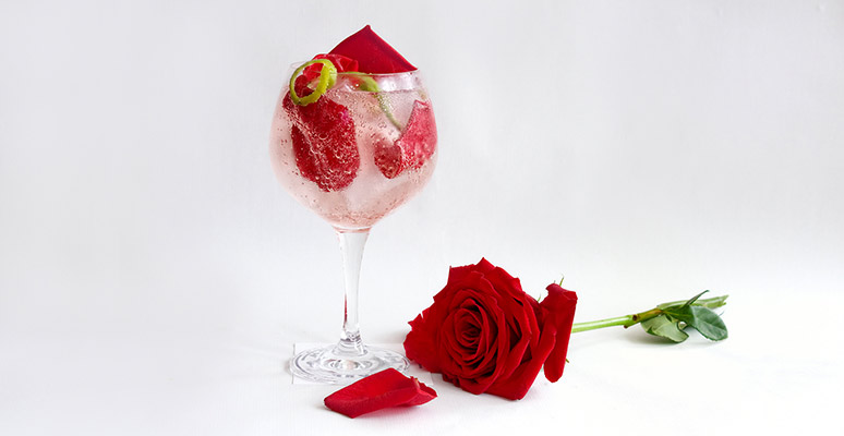Especial gin tonic aroma de violeta y rosas
