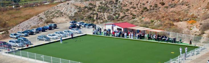 Vistas al campo de bowls Mojacar