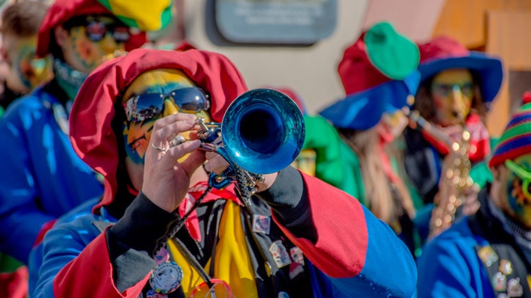 Banda de música en carnaval